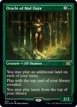 MTG English Oracle of Mul Daya (Foil Etched) NM Foil Double Masters 2022 - Image 1