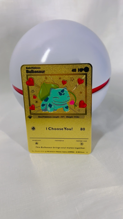 Bulbasaur - I Choose You! Collectible Gold Metal Card For Display Only! - Image 2