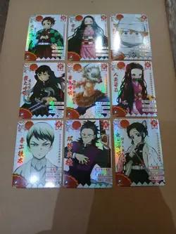 Demon Slayer Cards Lot of 9. tanjiro nezuko Inosuke Zenitsu Keimetsu no yaina #C - Image 2