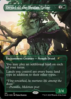 MTG English Dryad of the Ilysian Grove NM Foil Secret Lair - Image 1