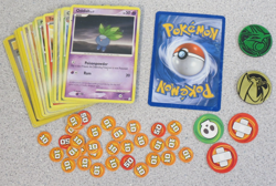 Pokemon Card Bundle - Lot of 17 Cards - 1999 to 2009 - Assorted Tokens and Coins - Image 1