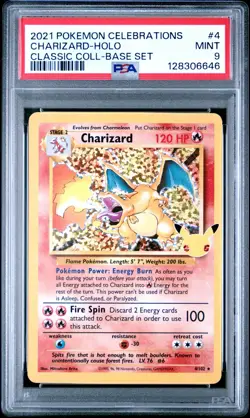 PSA 9 Charizard Celebrations Classic Collection Base Set Holo Pokemon Card #4 - Image 1