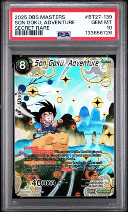 Dragon Ball Son Goku Adventure Secret Rare DBS History of Z PSA 10 Chase Card - Image 1