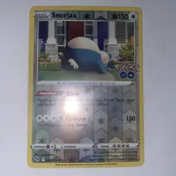 Snorlax 055/078 Reverse Holo Pokemon Go Pokemon TCG Card - Image 1