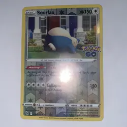 Snorlax 055/078 Reverse Holo Pokemon Go Pokemon TCG Card - Image 2