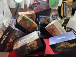 Lot Of 8 MTG Magic Empty Bundle Boxes LCI Gift MH3 ACR CLU SNC NO DICE NO CARDS - Image 1