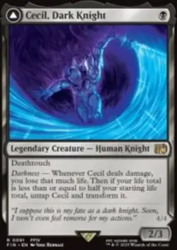 Cecil, Dark Knight // Cecil, Redeemed Paladin Final Fantasy (FIN) 91 MTG Foil NM - Image 1