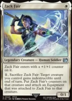 Zack Fair Final Fantasy (FIN) 45 MTG Foil NM - Image 1