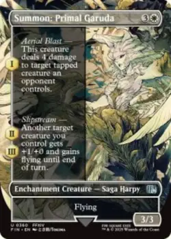 Summon: Primal Garuda Final Fantasy (FIN) 360 MTG Foil NM - Image 1