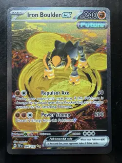 Pokemon Iron Boulder ex 207/162 Sv05: Temporal Forces Holo (NM) - Image 1