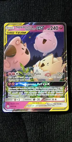 Togepi & Cleffa & Igglybuff GX SM - Cosmic Eclipse 143/236 NM Pokemon TCG - Image 1