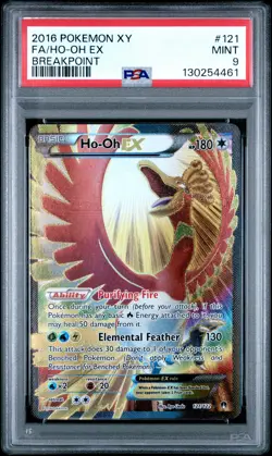 2016 POKEMON BREAKPOINT HO-OH EX EX #121 ULTRA RARE PSA 9 MINT #130254461 - Image 1