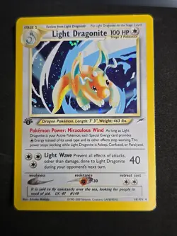LIGHT DRAGONITE 2002 POKEMON NEO DESTINY 1ST EDITION RARE 14/105 NM - Image 1