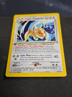 LIGHT DRAGONITE 2002 POKEMON NEO DESTINY 1ST EDITION RARE 14/105 NM - Image 3