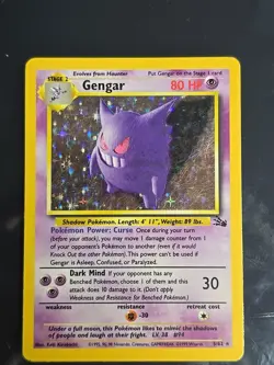 Pokemon TCG Gengar Fossil 5/62 Holo 1999-2000 Wizards Base Set Holo LP - Image 1