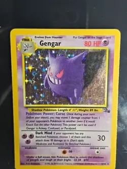 Pokemon TCG Gengar Fossil 5/62 Holo 1999-2000 Wizards Base Set Holo LP - Image 2