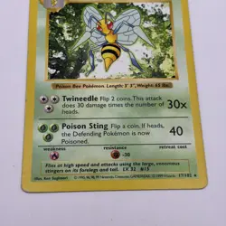 Beedrill - Shadowless - Base Set - 17/102 - Rare - Pokemon - LP - Image 2