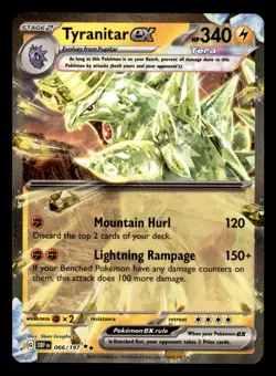 Tyranitar ex 066/197 Double Rare Obsidian Flames Pokemon Near Mint - Image 1