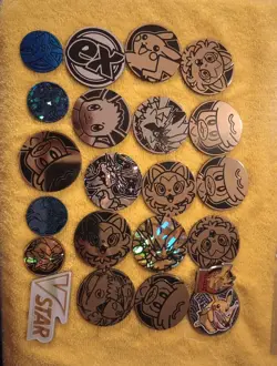 Lot of Official Pokemon TCG Coins - Image 1