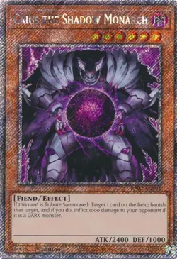 Yugioh! Caius the Shadow Monarch - RA03-EN194 - Platinum Secret Rare - 1st Ed - Image 1