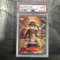 2024 ONE PIECE PROMOS TREASURE BOOSTERS SET #006 MONKEY D. LUFFY PSA 10 - Image 1