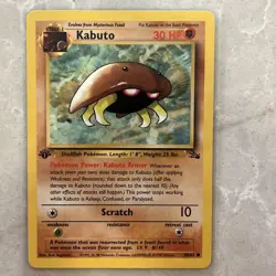 Kabuto 1st Edition Fossil Set Pokemon WOTC TCG Common Card #50/62 - Image 3