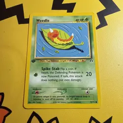 Pokemon Neo Discovery 70/75 Weedle 1st Edition Pokemon Card - Image 1
