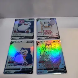 Lot of 4 Custom holo Snorlax V Pokemon Trading Card sleeved & top loaded - Image 2