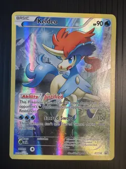 Pokemon TCG Keldeo XY Black Star Promos Holo Card XY118 Full Art - Image 1