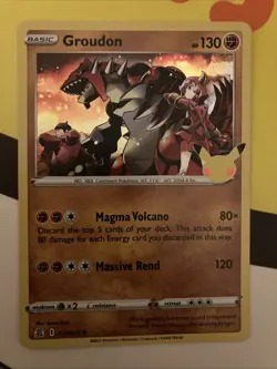 Pokemon Card TCG Groudon 017/025 Holo Rare Celebrations NM/M Mint 25th Ann. - Image 1
