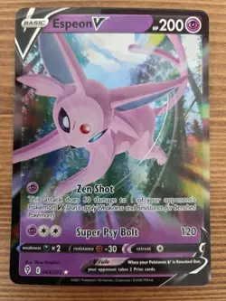 Lot of 5 Pokemon Espeon Full Art Holo Cards - V 064/203 (2) & GX 61/149 (3) - Image 4