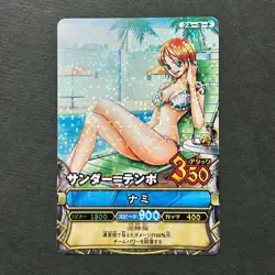 S4335 Nami in Bikini Holo Japanese One Piece Berry Match Crew Card 2008 J3 - Image 1