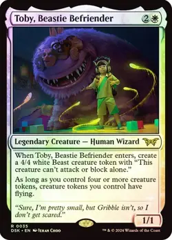Toby, Beastie Befriender - Rare - Foil - Duskmourn - 35 - Image 1
