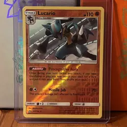 Lucario Reverse Holo Rare 67/156 - Pokemon TCG Sun & Moon Ultra Prism - NM - Image 1
