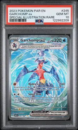 2023 POKEMON PAR EN-PARADOX RIFT SPECIAL ILLUSTRATION RARE GARCHOMP EX PSA 10 - Image 1