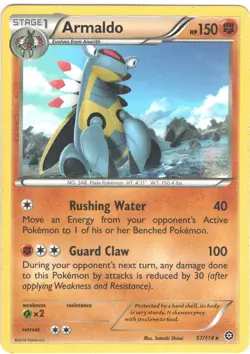 Armaldo - XY - Steam Siege 57/114 - Rare - NM Pokemon TCG - Image 1