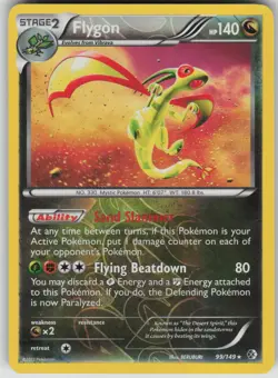 Pokemon TCG Flygon Holo Rare Reverse Holo Boundaries Crossed 99/149 - Image 1