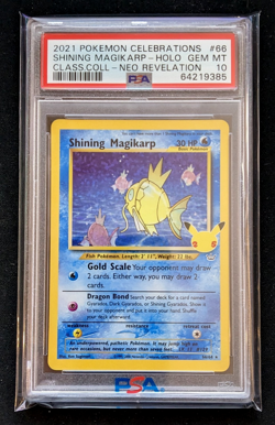 2021 Pokemon Celebrations Shining Magikarp Gem Mint PSA 10 (2X) - Image 2