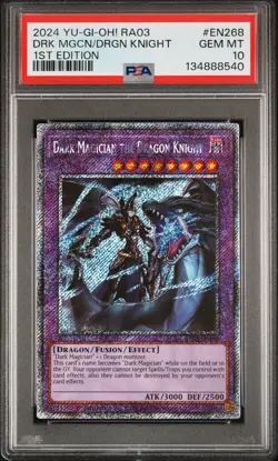 2024 Yu-Gi-Oh! RA03-EN268 Dark Magician the Dragon Knight PSA 10 1st Edition - Image 1