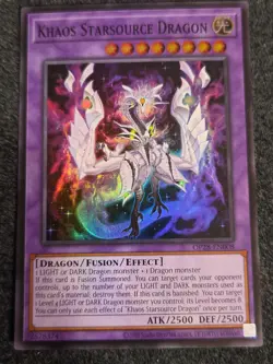 Yu-Gi-Oh! Khaos Starsource Dragon OP28-EN008 Super Rare OTS 28 Near Mint NM - Image 1