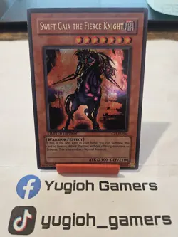 Yu-Gi-Oh Swift Gaia The Fierce Knight CT1 Secret Rare Light Played - Image 1