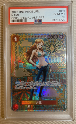 PSA 10 Nami OP01-016 SP R Alt Art One Piece OP05 Awakening of a New Era Japanese - Image 1