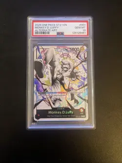 One Piece Monkey D Luffy St21-001 Alternate Art Leader Psa 10 - Image 1