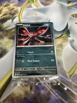 Pokemon Yveltal 088/132 Mega Evolution Stamp Promo Cards - Image 1