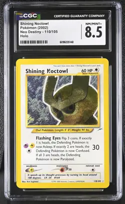 CGC 8.5 Shining Noctowl 2002 Neo Destiny 110/105 Holo Pokemon Card - Image 1