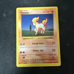 Ponyta 60/102 - Shadowless Base Set - Non-Holo Pokemon Card D2 - Image 1