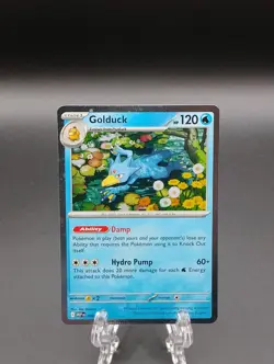 Pokemon TCG Golduck 008 ME: Mega Evolution Cosmos Holo Black Star Promo Card NM - Image 1