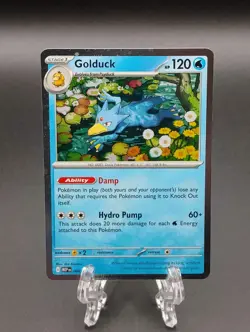 Pokemon TCG Golduck 008 ME: Mega Evolution Cosmos Holo Black Star Promo Card NM - Image 2