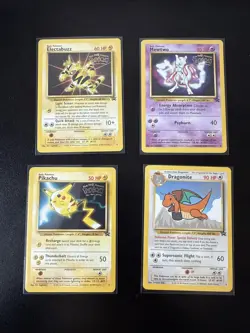 1999 Pokemon First Movie Set x4 LP WB Black Star Promo Cards - Image 1
