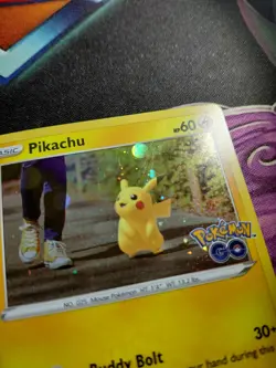 Pokemon Pikachu GO 027/078 Comso's Holo Pokemon GO 2022 LP - Image 4